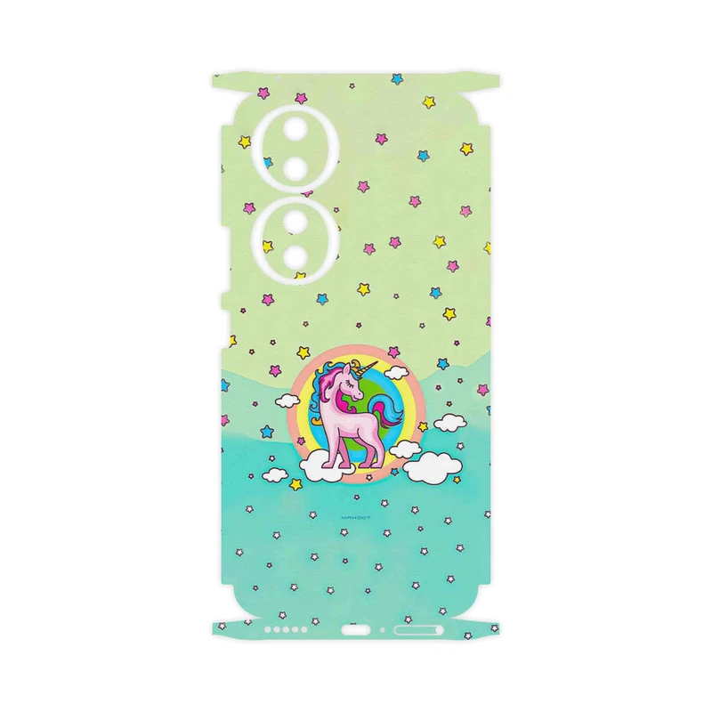 برچسب پوششی ماهوت مدل Rainbow unicorn adventure-FullSkin مناسب برای گوشی موبایل آنر 90