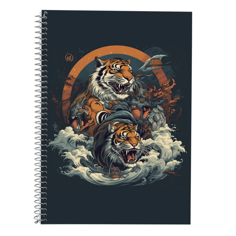 دفتر زبان 50 برگ مدوپد مدل دوخط طرح Vindland Saga کد DF3219