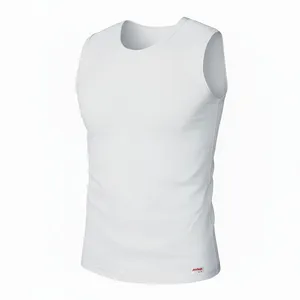 زیرپوش بدون آستین یقه گرد مردانه پنبینه مدل نخ پنبه خالص سوپر کامپکت ارگانیک