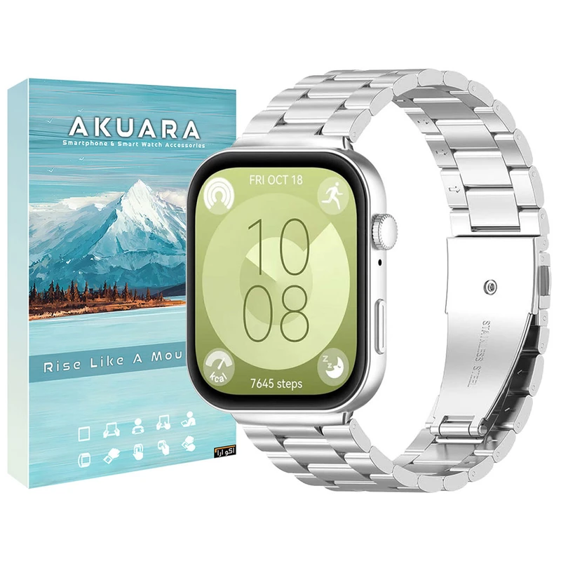 بند آکوآرا مدل 3Bead مناسب برای ساعت هوشمند هوآوی Fit 3 30mm