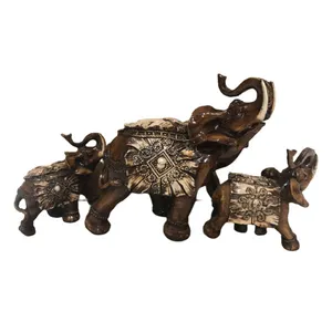 مجسمه دنیا دکوری سرمد مدل فیل مجموعه 3 عددی
