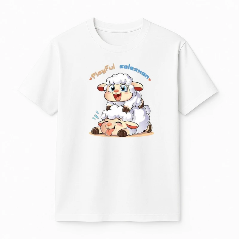 تی‌شرت آستین کوتاه پسرانه مدل گوسفند بامزه 