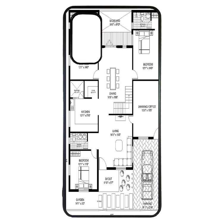 کاور طرح نقشه ساختمان مناسب برای گوشی موبایل سامسونگ galaxy a04s