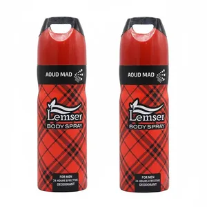 اسپری دئودورانت مردانه لمسر مدل AOUD MAD حجم 200 میلی‌لیتر مجموعه دو عددی