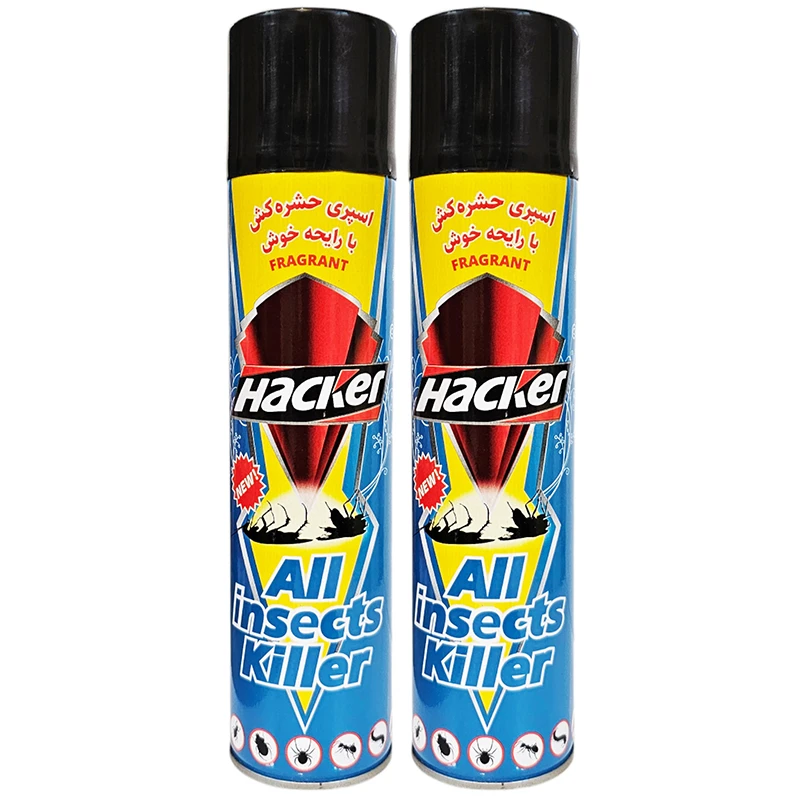 اسپری حشره کش هکر مدل 04 حجم 400 میلی لیتر مجموعه 2 عددی