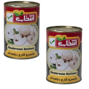 کنسرو قارچ دکمه ای انتخاب - 420 گرم بسته 2 عددی