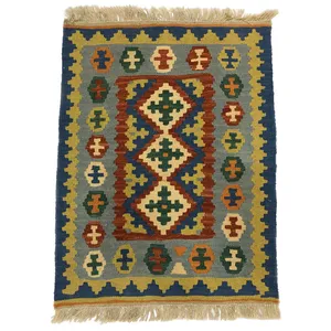 گلیم دستبافت طرح خشتی کد 01