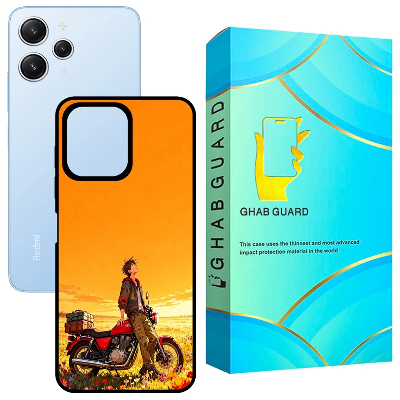 کاور قاب گارد طرح موتور سوار مدل GCHPR12 مناسب برای گوشی موبایل شیائومی Redmi 12 4G / Redmi 12 5G / Poco M6 Pro 5G