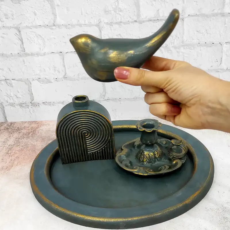 ست 4 تکه دکوری مدل پتینه کد35