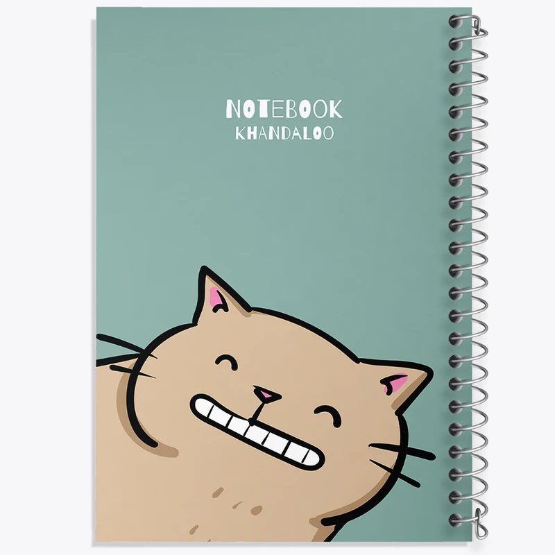 دفتر ژورنال نویسی 50 برگ خندالو مدل نقطه ای طرح گربه بامزه کد N1402