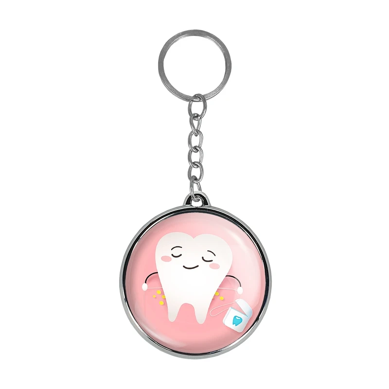 جاکلیدی خندالو طرح دندان و دندان پزشکی کودکانه مدل دوطرفه کد 3670836709