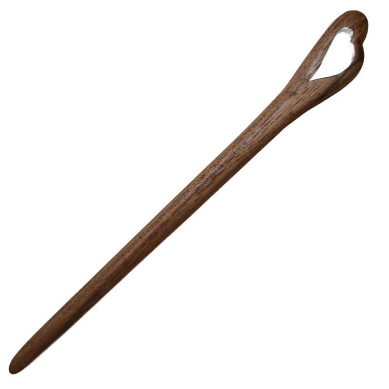 گیره مو چوبی مدل کانزاشی طرح قلب