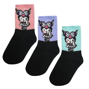 جوراب ساق بلند دخترانه تن پوش هنگامه مدل پنبه کش اسپرت کرومی مجموعه 3 عددی