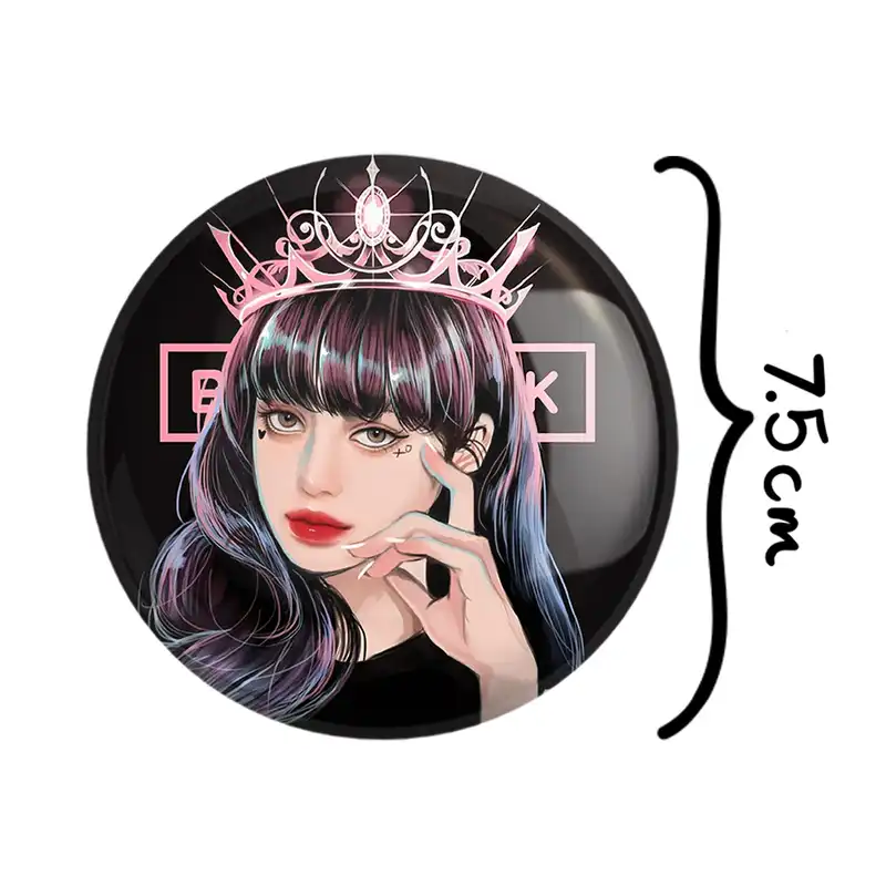 آینه جیبی خندالو مدل لیسا گروه بلک پینک Black Pink  کد 3121