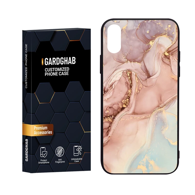 کاور گارد قاب مدل پشت گلس ساده مناسب برای گوشی موبایل اپل iPhone X/Xs