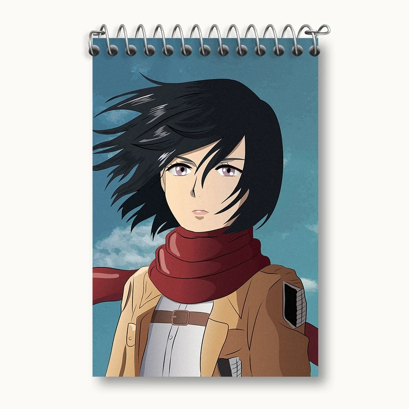 دفتر یادداشت 50 برگ خندالو مدل میکاسا انیمه اتک آن تایتان کد F368