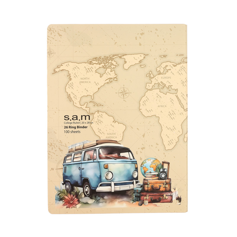 دفتر کلاسوری 100 برگ سم طرح سفر