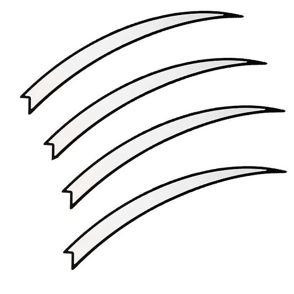 برچسب لاستیک خودرو مدل Dnike بسته 4 عددی