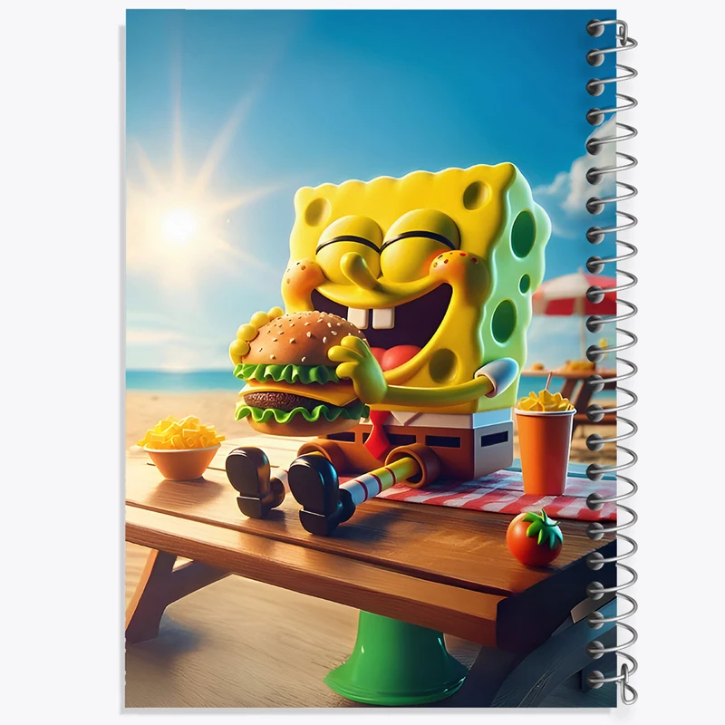 دفتر مشق 100 برگ خندالو طرح باب اسفنجی کد F8421