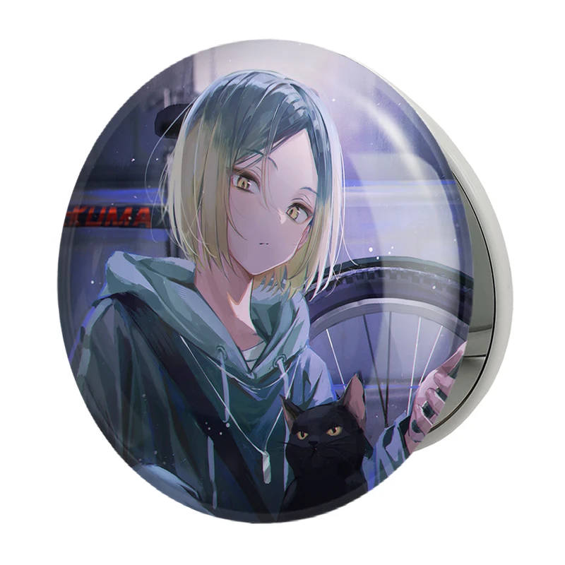 آینه جیبی خندالو طرح کوزومه کنما انیمه هایکیو Haikyu مدل تاشو کد 17768 