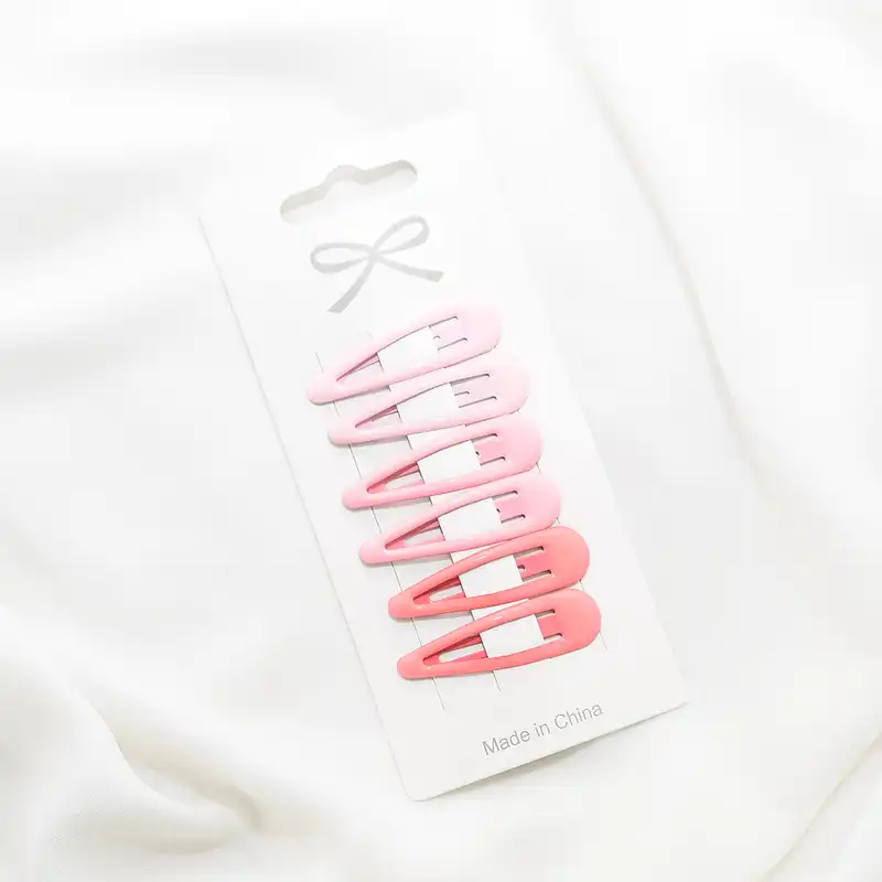 گیره مو زنانه مدل تق تقی کد 0045 مجموعه 6 عددی