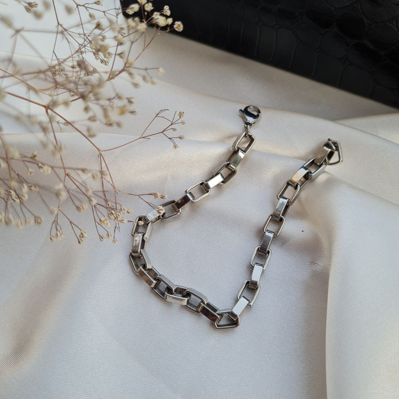 دستبند مردانه مدل آجری استیل دستبند مردانه مدل آجری استیل