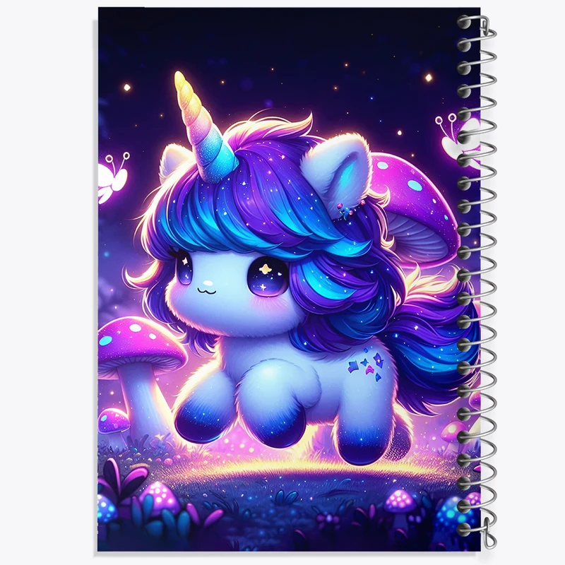 دفتر نقاشی 50 برگ خندالو طرح اسب تک شاخ کیوت کد F5349