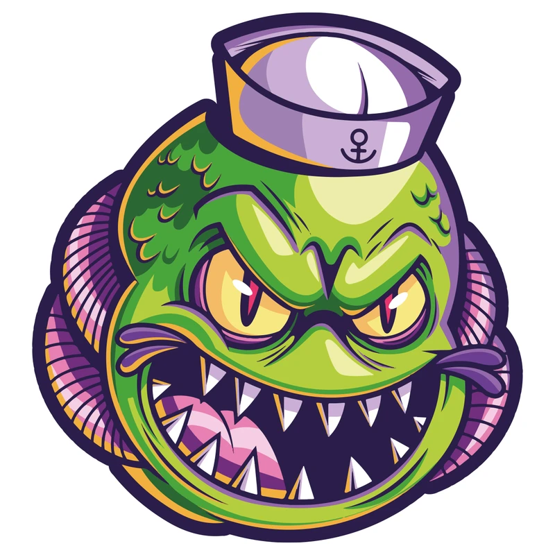 استیکر کلید و پریز مدل ماهی عصبانی کد 177