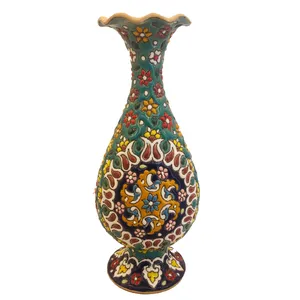 گلدان میناکاری سفالی زمانیان کد ZMN23012