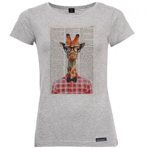 تی شرت آستین کوتاه زنانه 27 مدل Giraffe کد MH1407