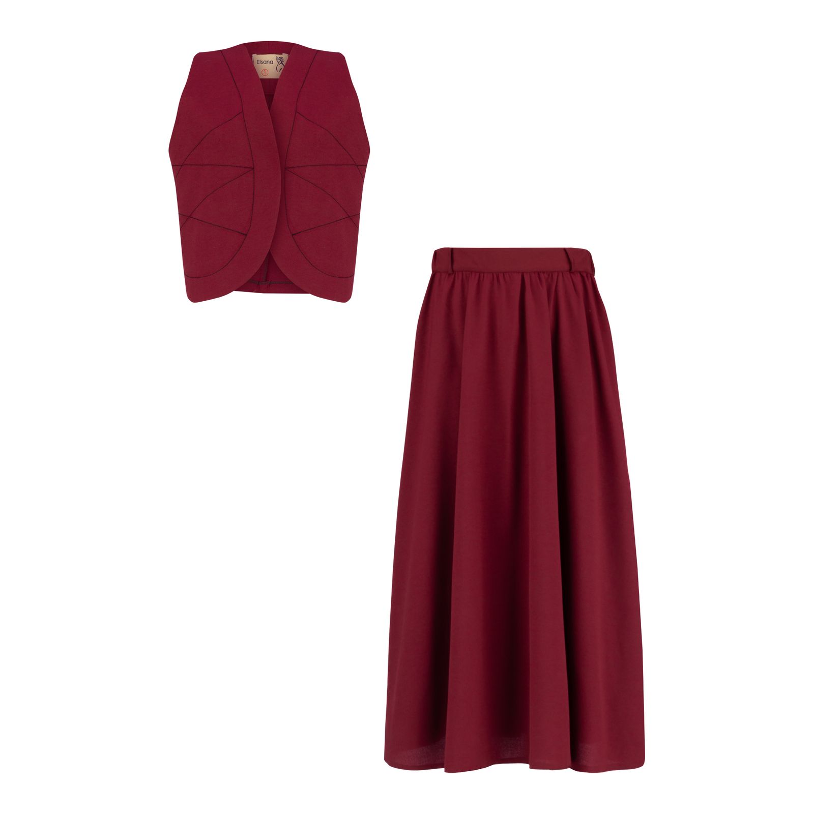 ست جلیقه و دامن زنانه السانا مدل فرانک کد 202201 - - 12