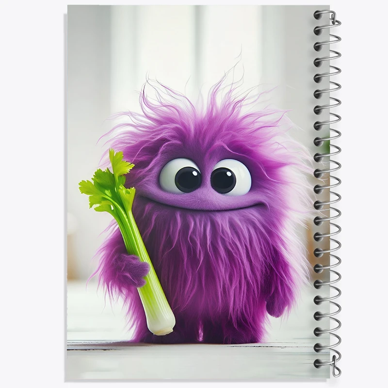 دفتر شطرنجی 50 برگ خندالو طرح هیولای بامزه کد F5712