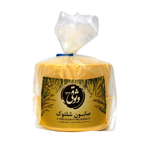 صابون شستشو وثوقی مدل شلتوک وزن 400 گرم صابون شستشو وثوقی مدل شلتوک وزن 400 گرم