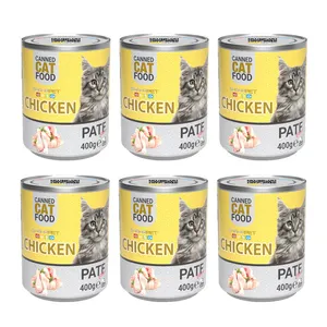 کنسرو گربه شهرپت مدل Chicken وزن 400 گرم بسته 6 عددی
