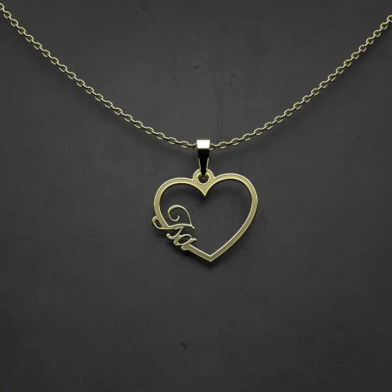 گردنبند طلا 18 عیار زنانه مدوپد مدل اسم عیسی isa کد HE2-1-1020