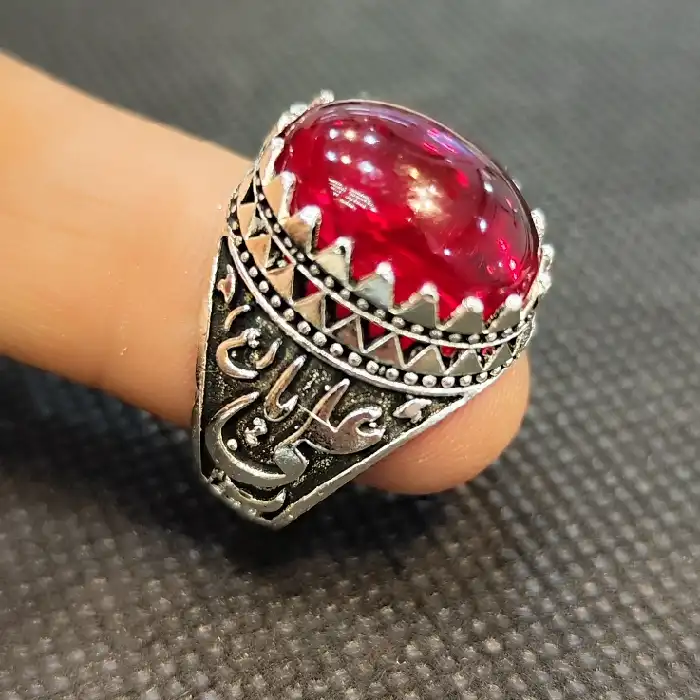 انگشتر مردانه مدل سنگ یاقوت کد 5000