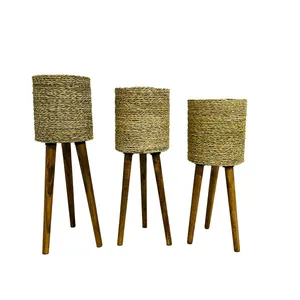 پایه گلدان مدل استوانه ای مجموعه 3 عددی