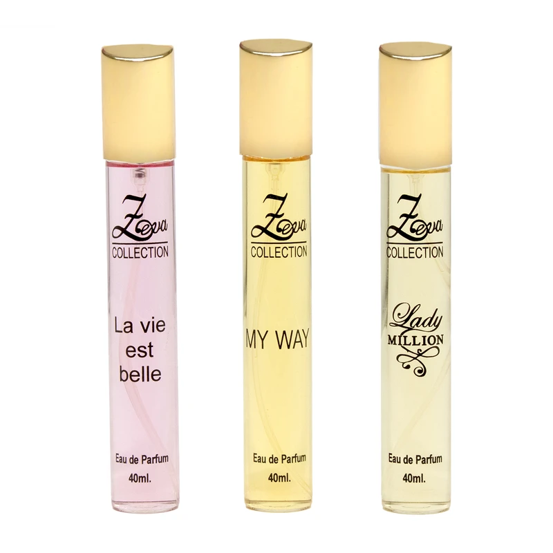 عطر جیبی زوا مدل لیدی میلیون مای وی لاویه است بله با رایحه گرم حجم 40 میلی‌لیتر مجموعه 3 عددی