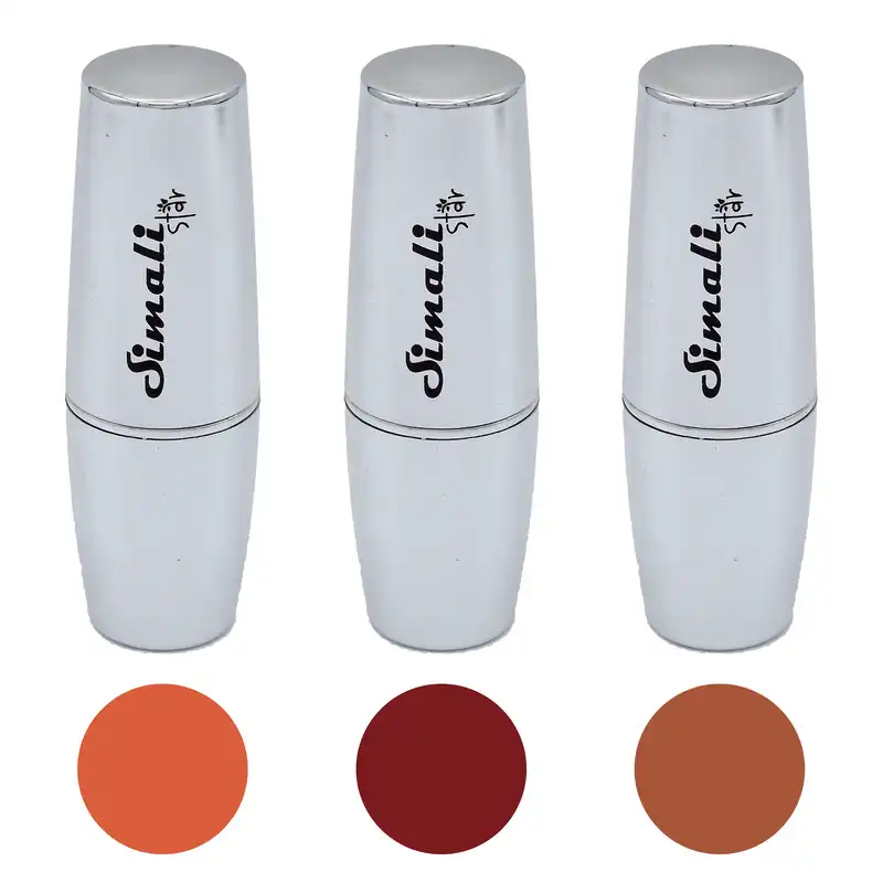 رژ لب جامد سیمالی استار شماره 12 مجموعه 3 عددی