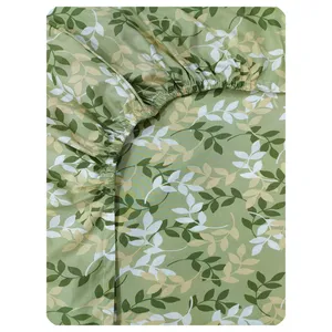 ملحفه کتان نخ پانیذ پود مدل شبنم کد P105-1 دو نفره سایز 200x180 سانتی‌متر