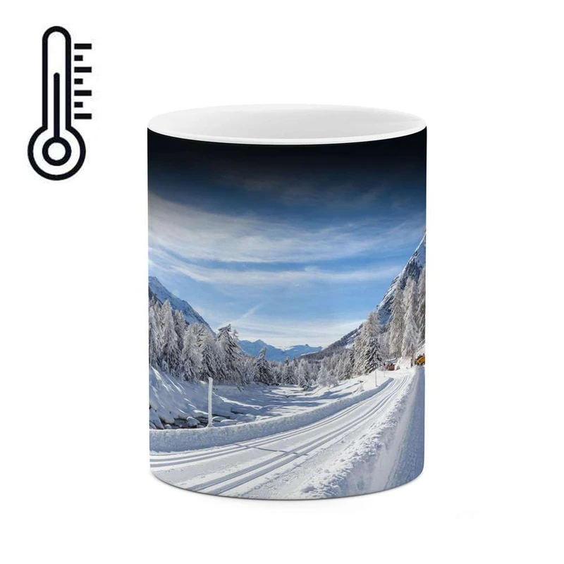 ماگ حرارتی کاکتی مدل منظره برفی کد mgh15048