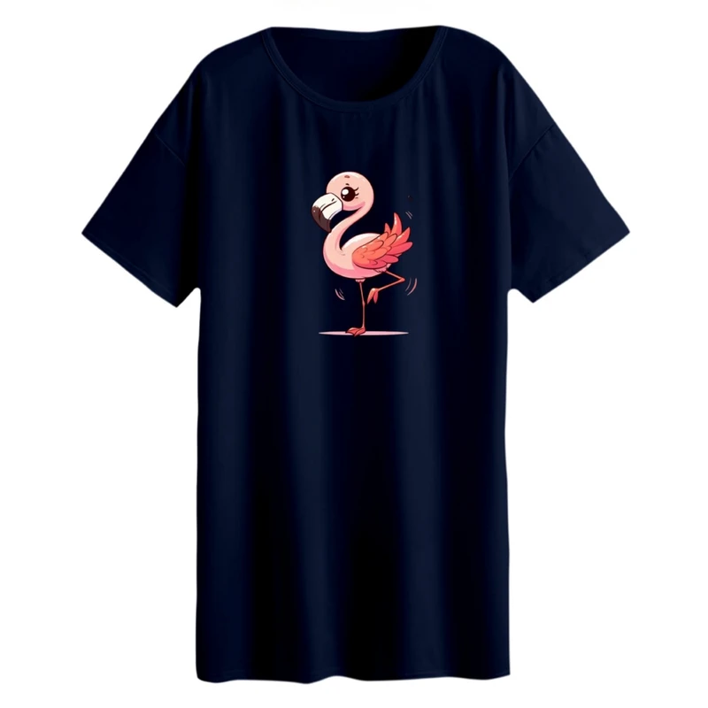 تی شرت لانگ آستین کوتاه زنانه مدل فلامینگو کد 01