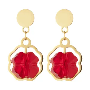 گوشواره طلا 18 عیار زنانه الن نار مدل 0896