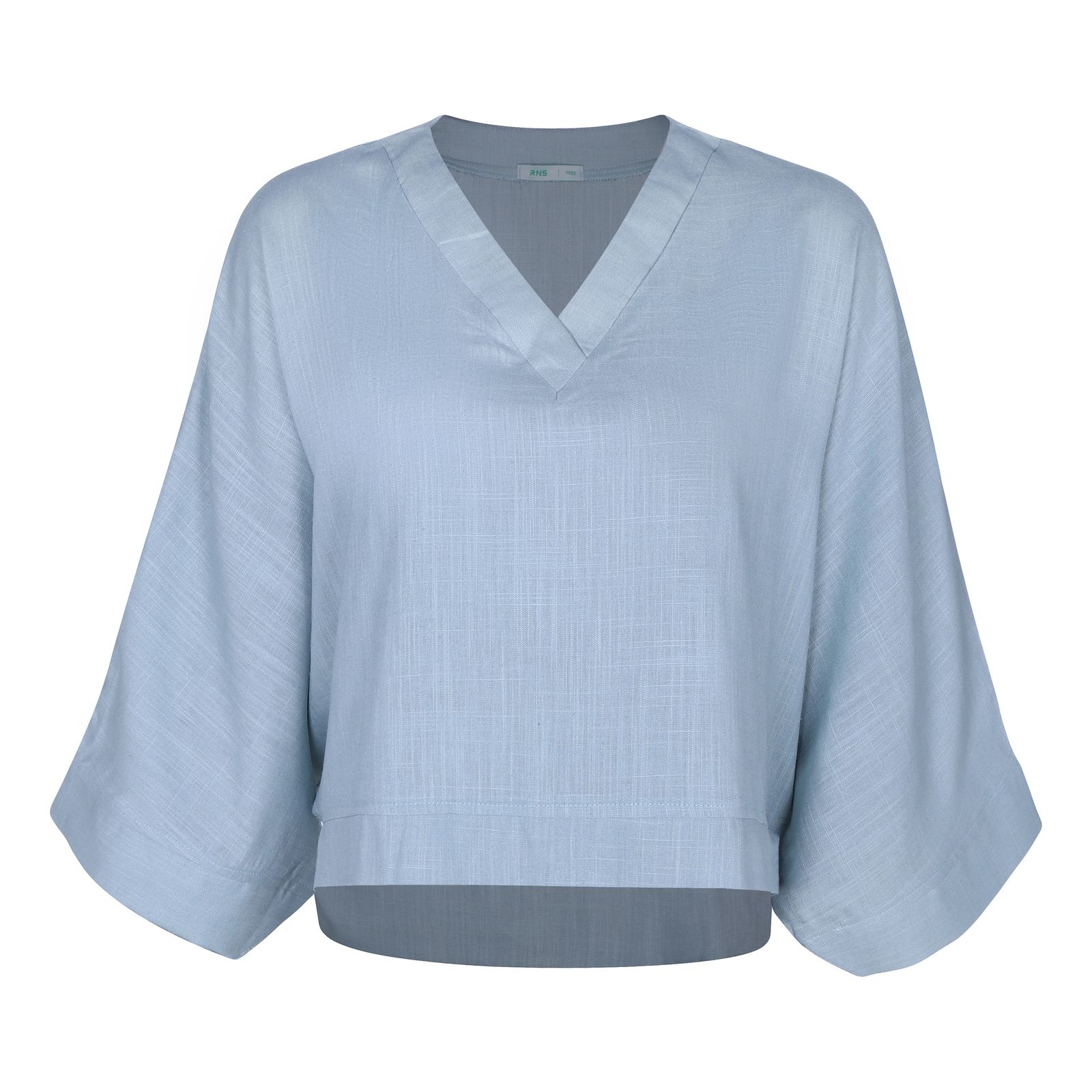 بلوز آستین سه ربع یقه هفت زنانه آر اِن اِس مدل 112723925400 رنگ فیروزهای -  - 1