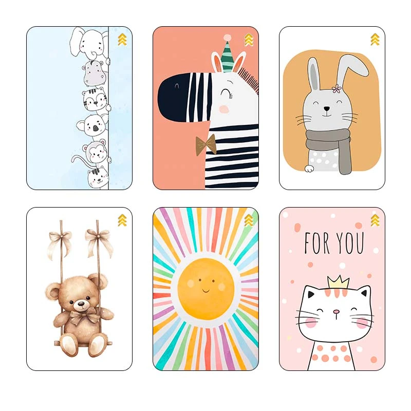 استيکر کارت کارنيکا طرح کودکان کد 43903 مجموعه 6 عددی