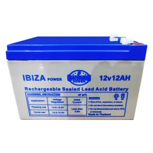 باتری UPS با ولتاژ 12 ولت و شدت جریان 12 آمپرساعت ایبیزا مدل IBZ 12-12