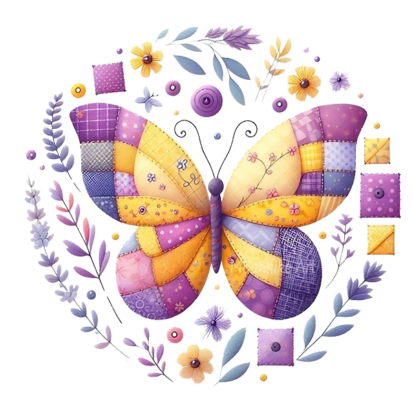 ؤاستیکر پارچه و لباس پاد آفرین طرح پروانه کد 2492