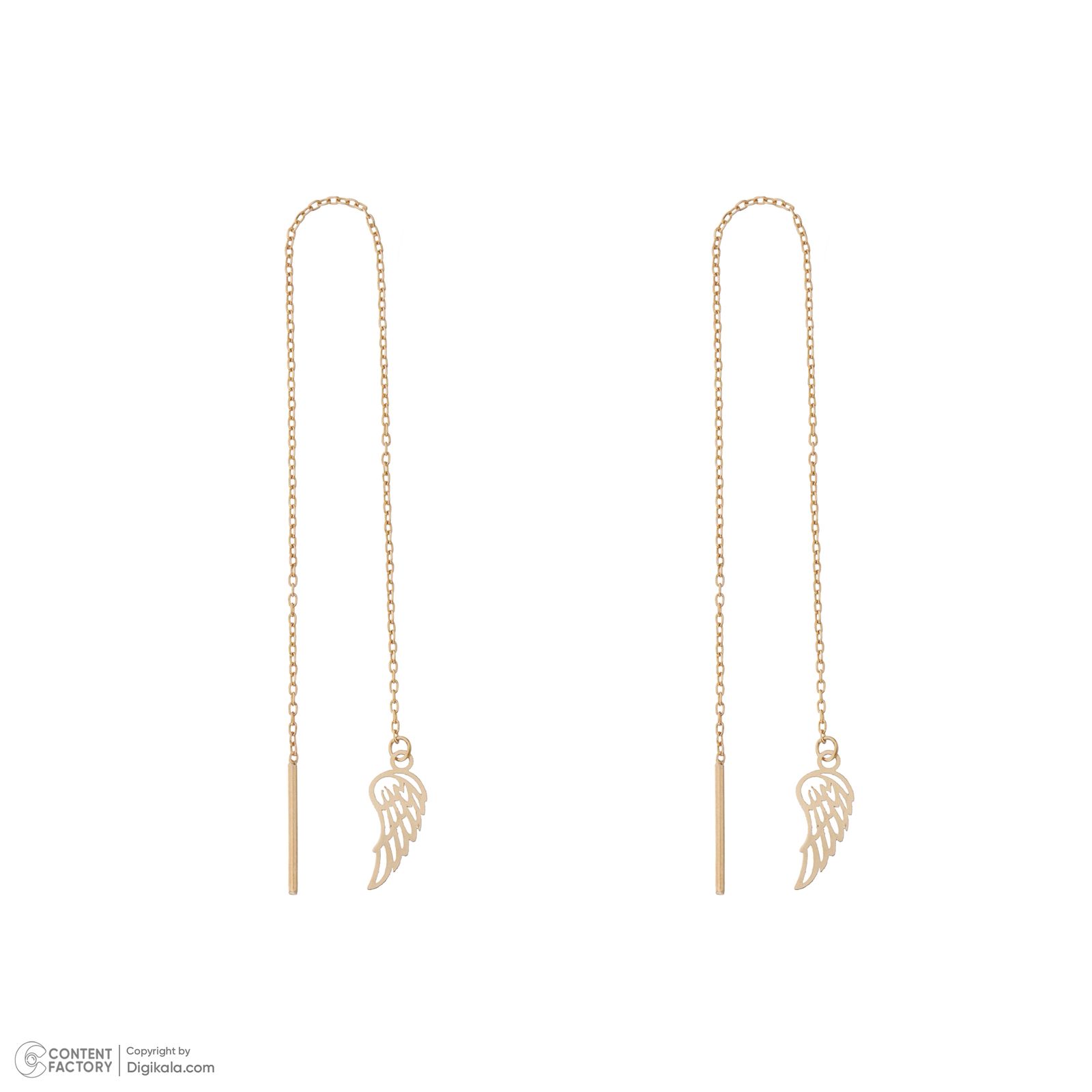 گوشواره طلا 18 عیار زنانه طلای مستجابی مدل 10228 -  - 3