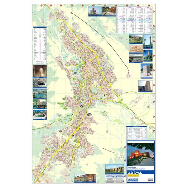 نقشه گیتاشناسی مدل سیاحتی و گردشگری شهر خرم آباد کد 579