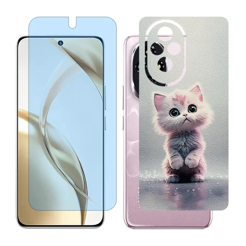 محافظ صفحه نمایش مات آنتی بلو گلس مدل Together مناسب برای گوشی موبایل آنر 200 / Honor 200 به همراه برچسب پوششی پشت گوشی